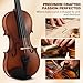 MUSTAR Violin, 4/4 Violin for Beginners, Classic Violin 4/4 Full Set with Bow, Rosins, Hard Case, Mute, Fingerboard Stickers, Shoulder Rest, Beginner KIt for Adults,Kids