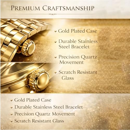 Image of TIMEWORKS Designer Golden Round Shape Day & Date Dial Men's & Boy's Analog Watch 417YYM16