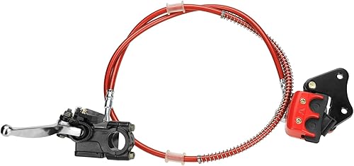 Miniatura 7 de FVRITO Disco delantero hidráulico freno maestro cilindro maestro mango palanca línea conjunto con pastillas de freno para 50cc 70cc 90cc 110cc 125cc