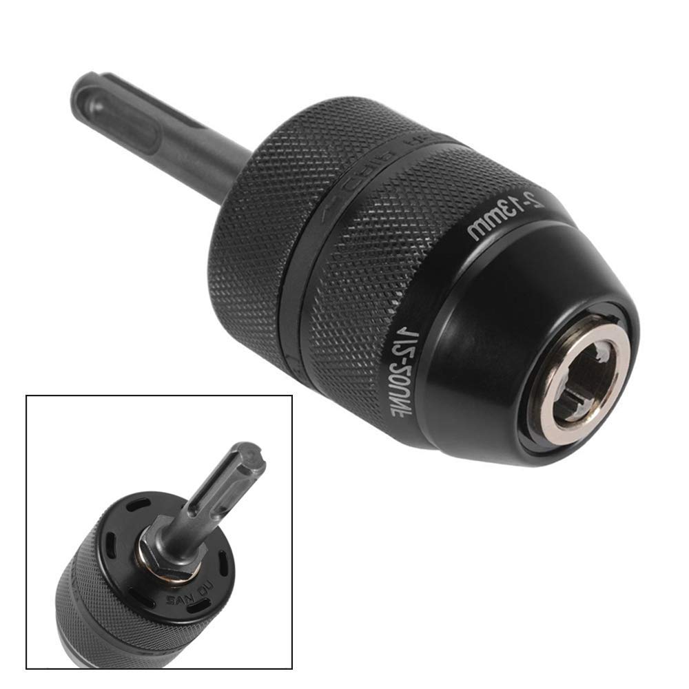 Adaptador SDS Plus Portabrocas de cierre rápido 2-13 mm Portabrocas de taladro sin llave profesional 1/2-20UNF de 13 mm para trabajo pesado