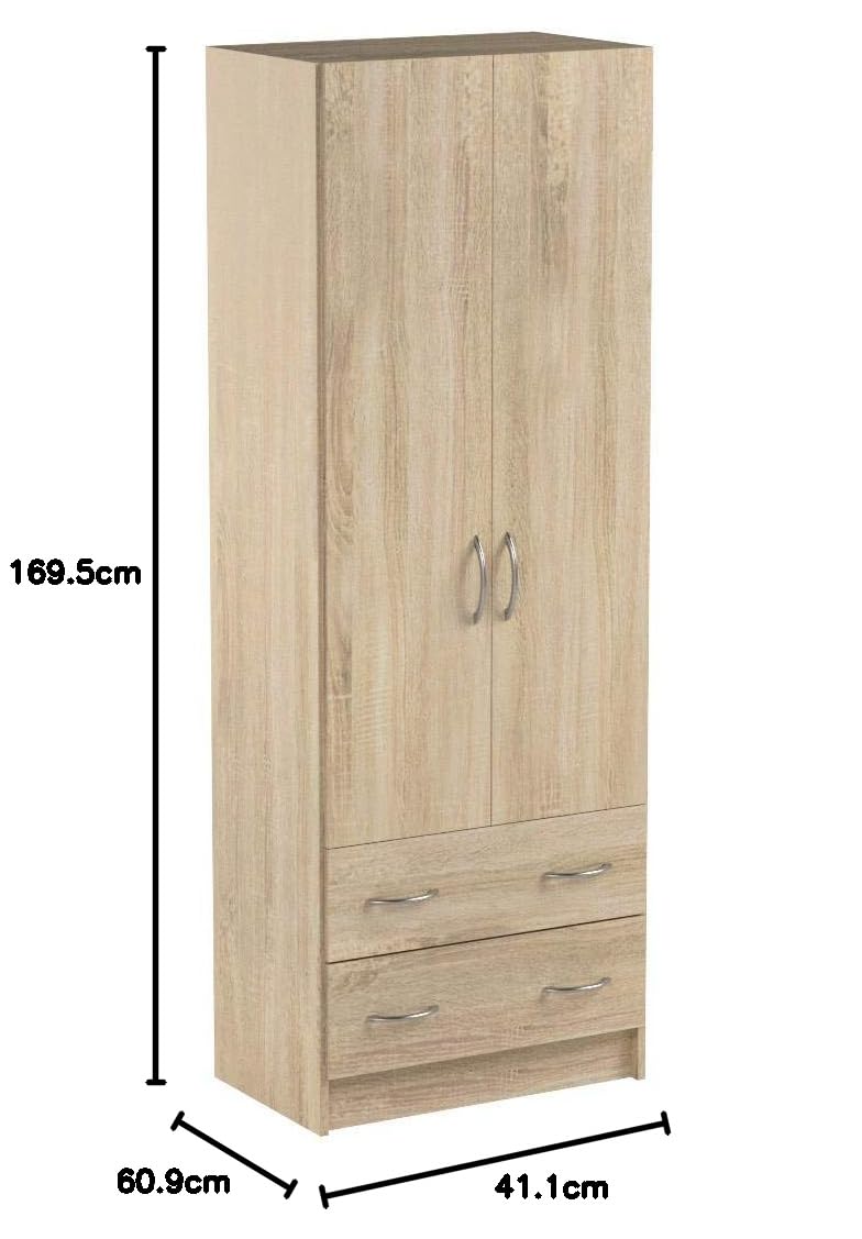 Demeyere Doppelwaschbekleiderschrank 61 x 169 x 41 cm Schubladenfach 55 x 11 x 31 cm Hergestellt in Frankreich