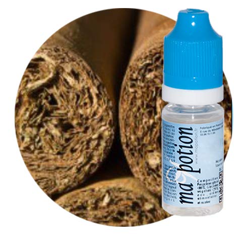 MA POTION - Lot de 5 E-liquide Tabac Havane - 5x10ml = 50ml - Recharge Eliquide Français pour cigarette électronique - Sans nicotine ni tabac
