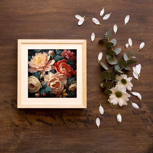 Image of kotart Premium Digital Paintings with Frame for Home Decoration - Floral Painting for Living Room Bedroom Office Room Decor - Painting for Wall Decoration - Pack of 2 H