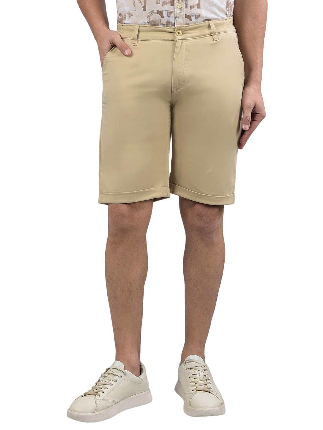 crimsoune club Men's Beige Shorts-picture-33