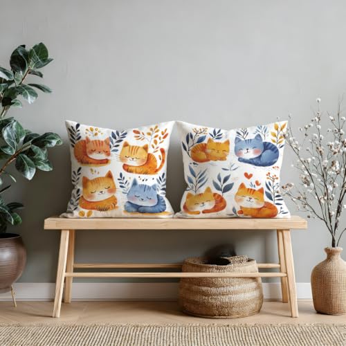 Housse de coussin 55x55 imperméable anti-tache en lin - 5