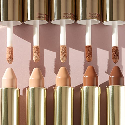 Wander Beauty Dualist Matte And Illuminating Concealer Makeup - Rich Deep - Dual-Ended Matte Concealer Stick + Liquid Concealer - Full Coverage Concealer Brightens, Firms, & Hydrates Under Eyes #TOP5