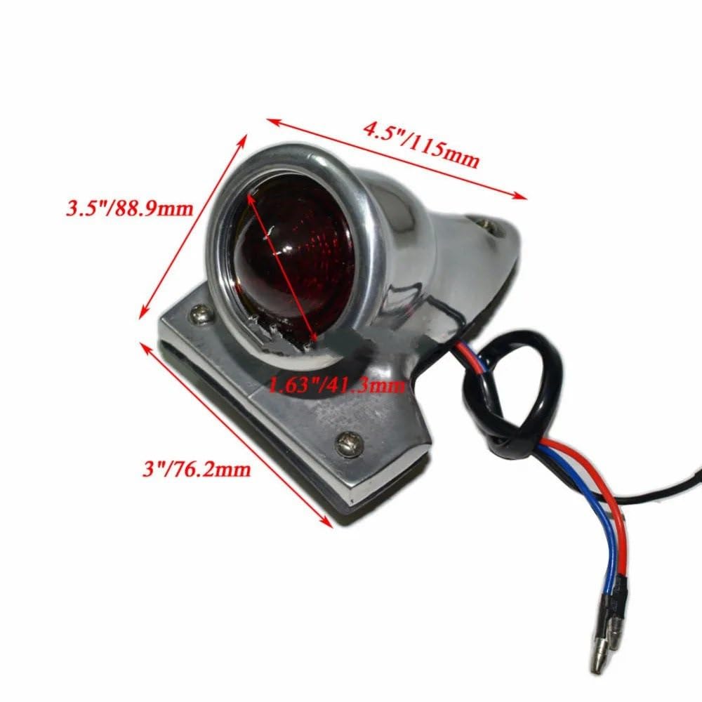 Pasuje do Cafe Racer Chopper Bobber motocykl czerwony tylny tylny hamulec lampa światła stopu Retro tylne światło tylne światło hamowania