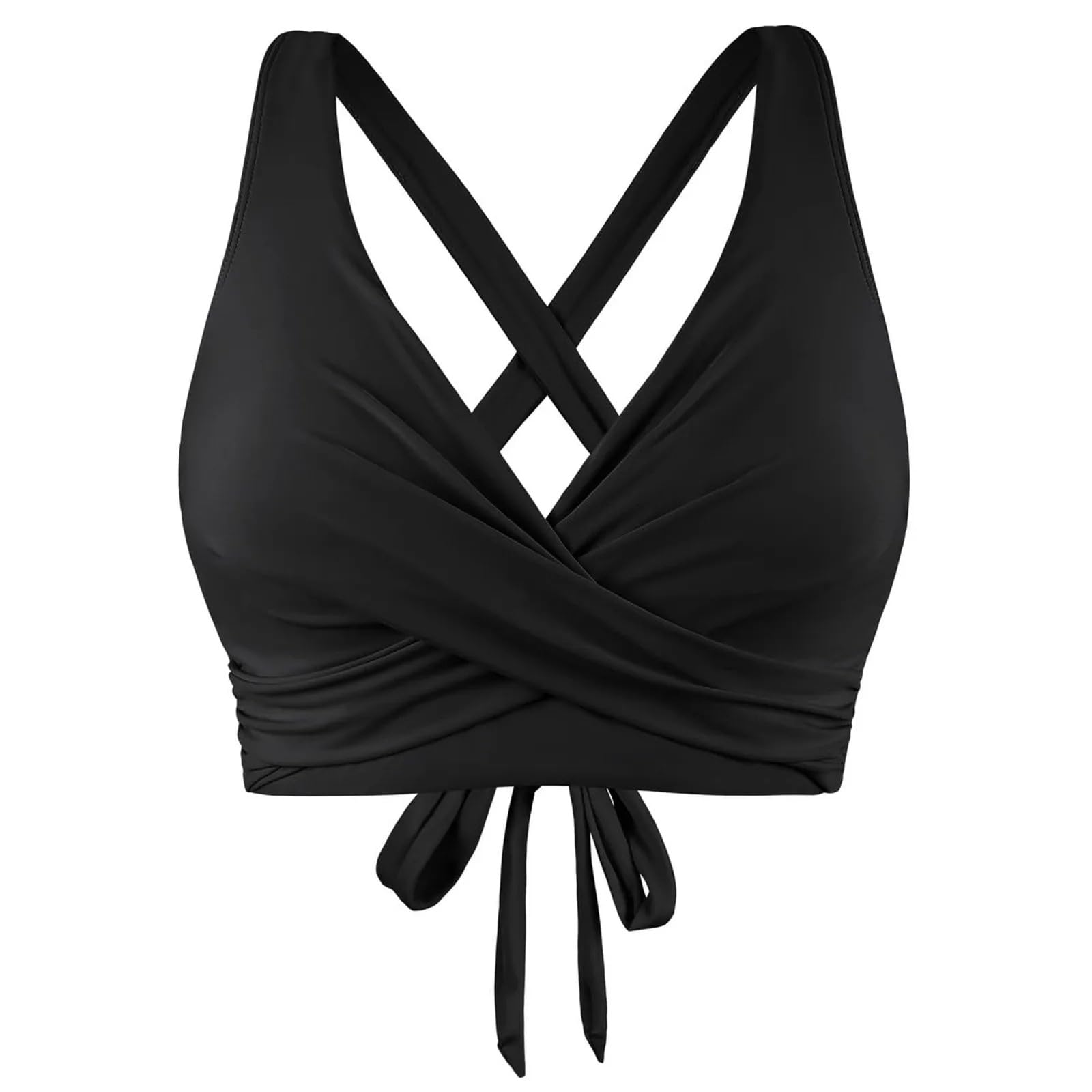 Genérico Mujer 2024 Bikini Deportivo Mujer Traje de baño con Cordones para Mujer, Tops con Aros, Bikini de, Top Up, Top para Nadar, Traje de baño con en la Espalda, Tops BañAdormujer Banador