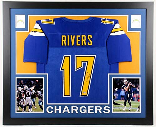 Authentic Autographed Philip Rivers Los Angeles Blue Jersey 35X43 Framed (Beckett COA) Authentic Autographed Philip Rivers Los Angeles Blue Jersey 35X43 Framed (Beckett COA)