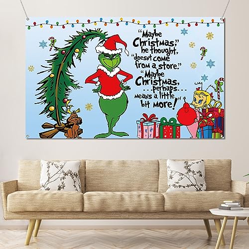 Fondo fotográfico Navidad Elfo Verde 5.9x3.6ft miniatura 2