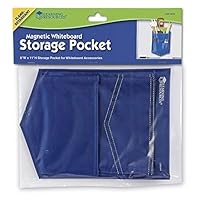 Learning Resources Magnetic Whiteboard Storage Pocket - 1 Piece Classroom Organizer, Teacher Supplies and Resources