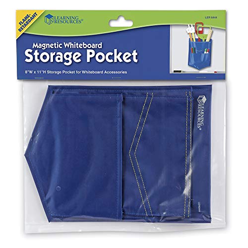 Learning Resources Magnetic Whiteboard Storage Pocket - 1 Piece Classroom Organizer, Teacher Supplies and Resources