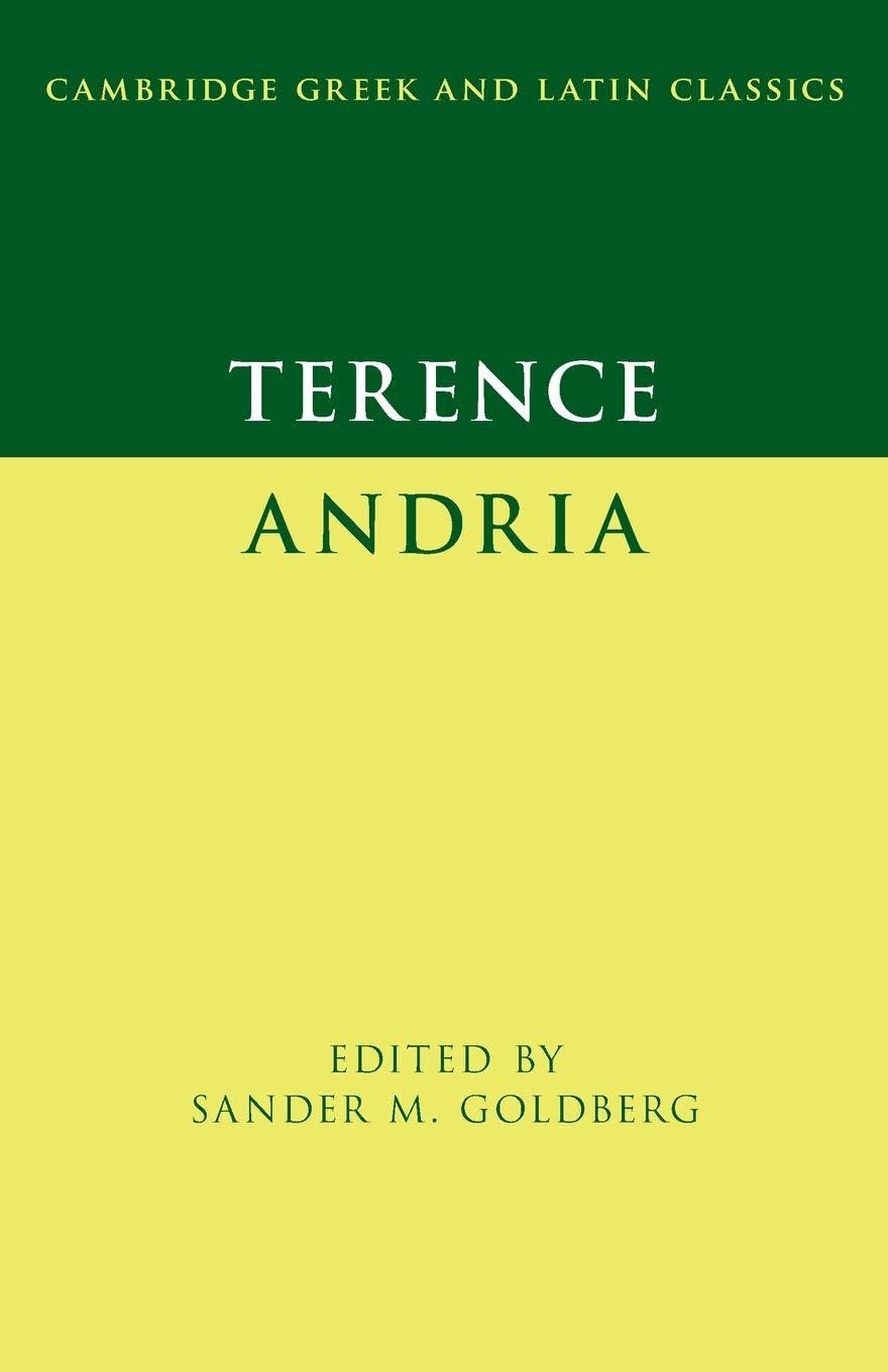 Terence: Andria (Cambridge Greek and Latin Classics)