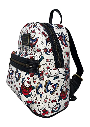 Loungefly Sanrio Hello Kitty Tattoo Allover Print Womens Double Strap Shoulder Bag Purse2