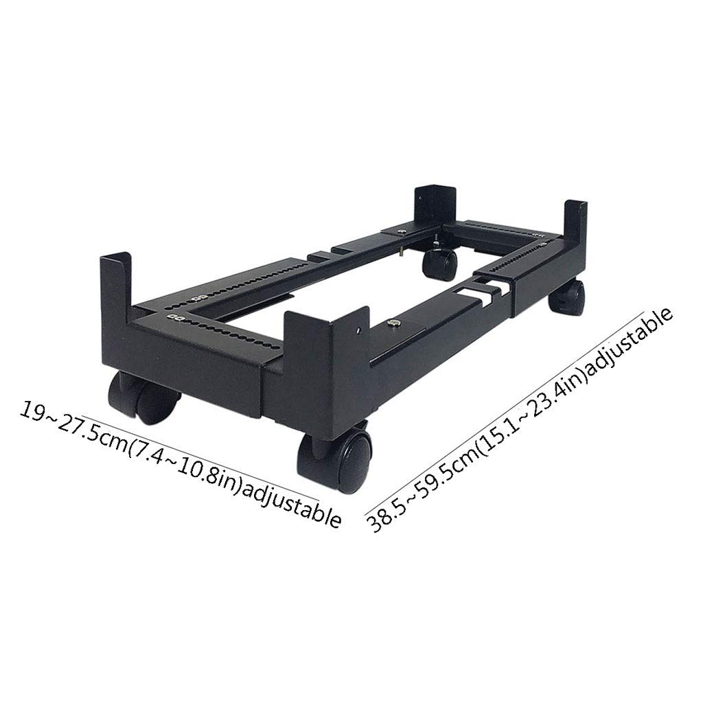 Supporto per CPU Supporto per CPU mobile Staffa da pavimento host desktop Telaio Staffa di raffreddamento con base in metallo Supporto per carrello mobile regolabile con ruote girevoli bloccabili Su