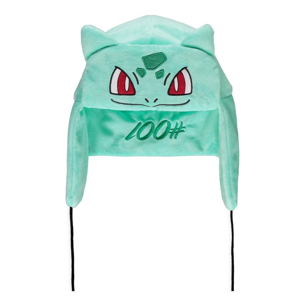 Difuzed Pokemon Bulbasaur 100# Novelty Trapper Hat, Green (NH323512POK-56)