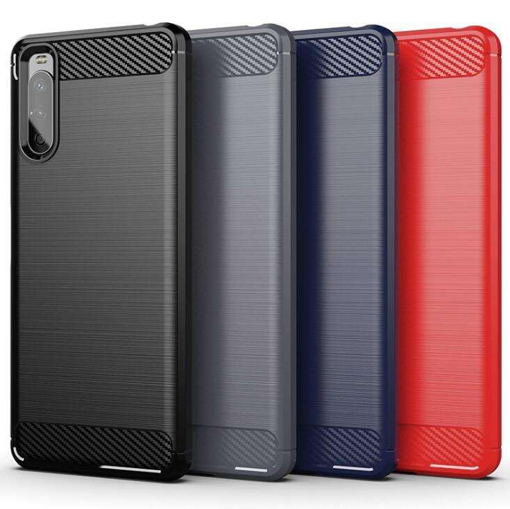 Image of Basic Case for Sony Xperia 10 II (Carbon Fibre Blue)