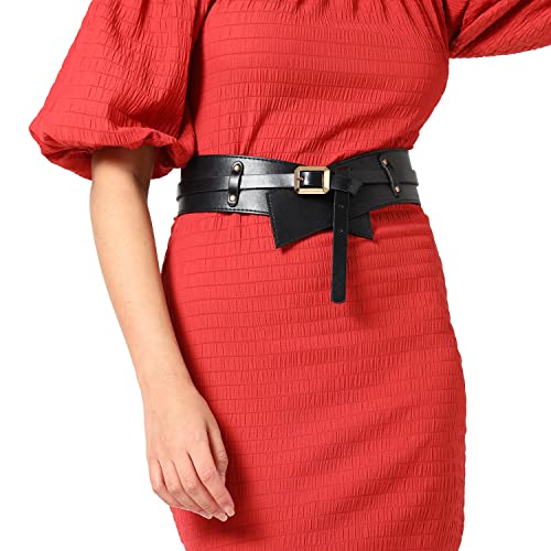 Image of Haute Sauce Black Solid Waist Belt (AZ HSBL1080)