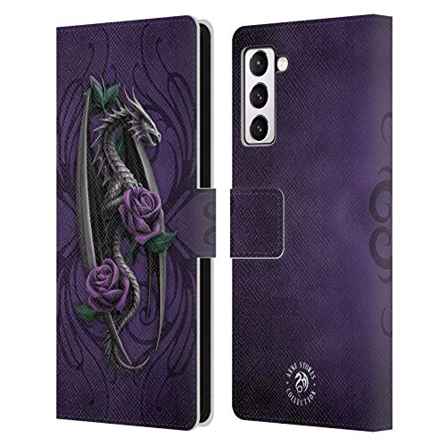 Carcasa de cuero Samsung S21+ 5G Head Case Designs Anne Stokes con soporte tipo libro y tarjetero