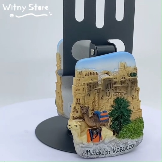 Imán decorativo rectangular de resina hecho a mano 7.3 cm miniatura 4