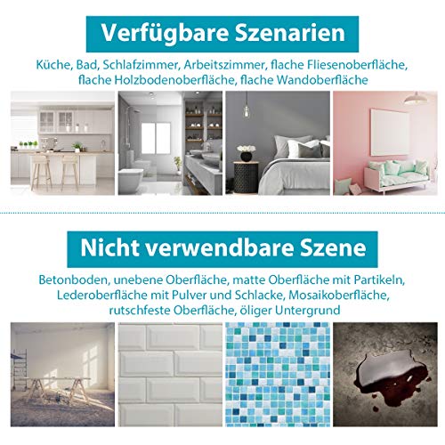 Haberi Zelfklevende meubelfolie voor meubels, keuken, kastdecoratie, waterdichte designfolie, zelfklevende muursticker… - Afbeelding 6