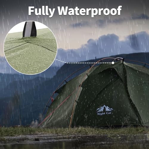 Night Cat Backpacking Tents 2 Persons Fast Setup Hiking Camp Tent with Aluminium Pole Double Layers Two Doors Waterproof Lightweight Compact 7x4.4ft image 5