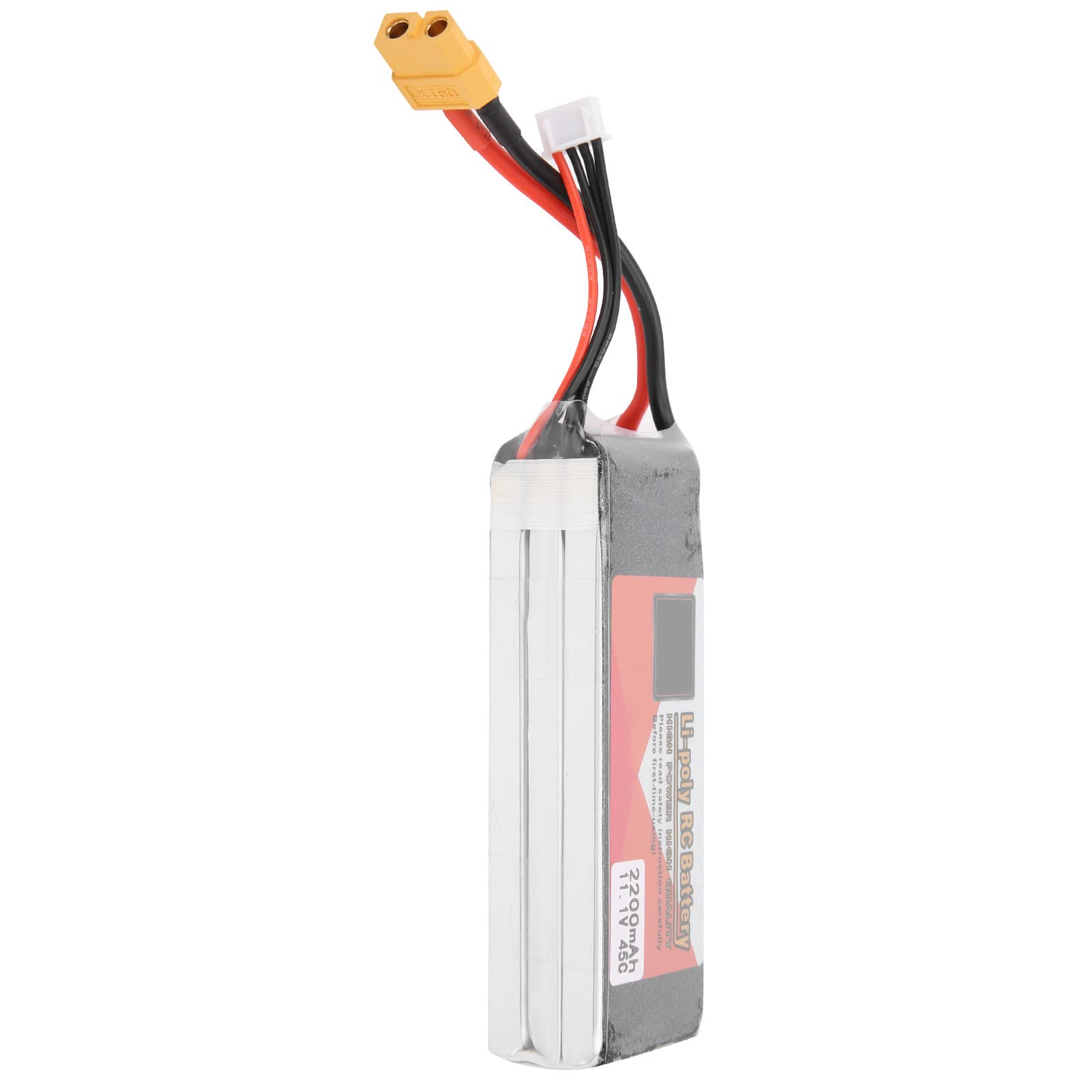Drfeify Batteria LiPo RC, Alta capacità 2200 mAh, 3S 11,1V, Elevata velocità di Discharge 45C, Spina XT60, Usabile per Quadricotteri, Modelli RC, Elettronica da Hobby