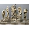 6 Greek Gods Zeus Poseidon Apollo Hermes Hephaestus Ares Statue Sculpture