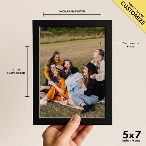 Image of Framekaari Customised Photo Frame | Personalised Gift | Custom Single Photo | Tabletop & Wall Mount | Room & Home Decor |16x21 cm (Design-09)