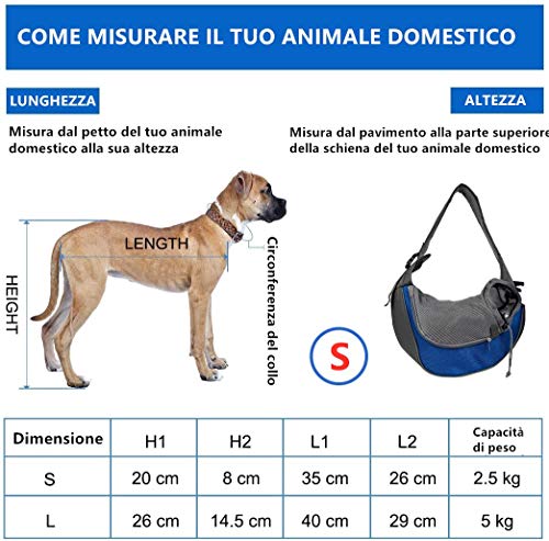 Voarge Borsa a Tracolla per Animali Domestici