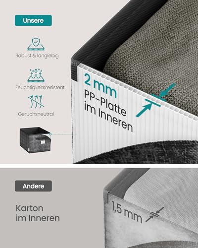 SONGMICS Aufbewahrungsbox 3er Set, zusammenklappbar, 40 x 30 x 24 cm – Ansicht 3