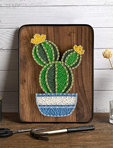 Image of BAZIMA ALICE DIY String Art Kit for Beginner, DIY Cactus Potted Craft Kit,Unique Gift,Craft Kit for Holidays
