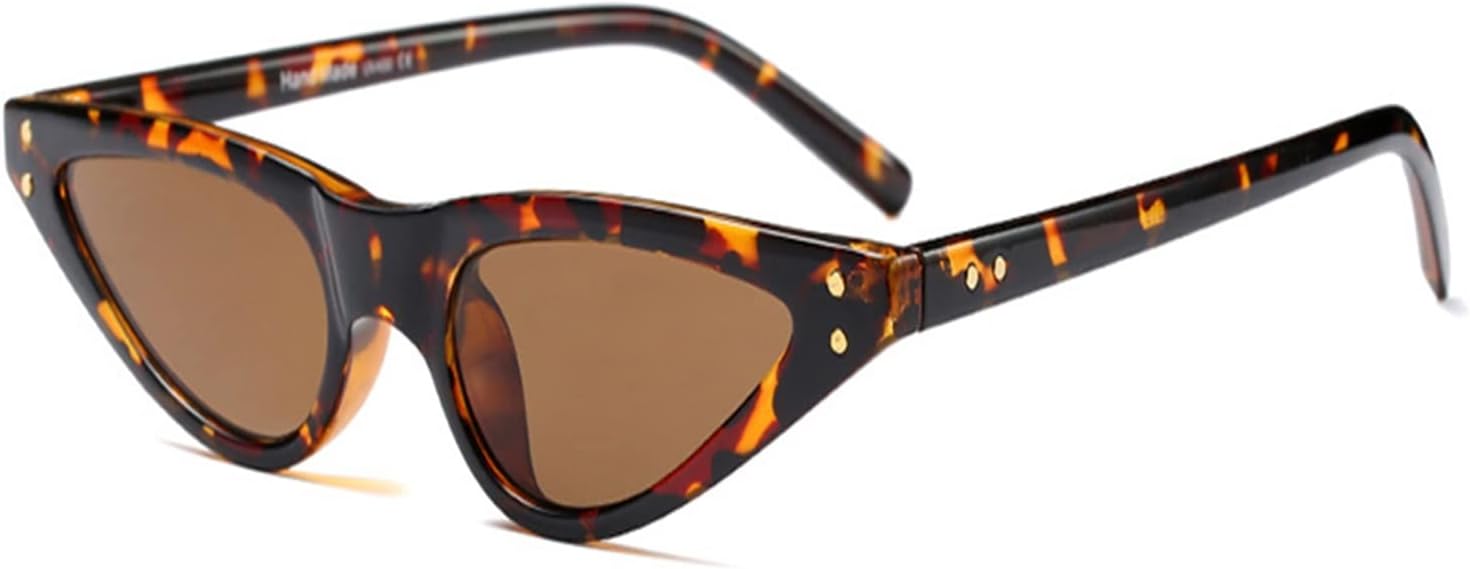 Small sunglasses for women's cat eyes retro black red fashionable sunglasses for women