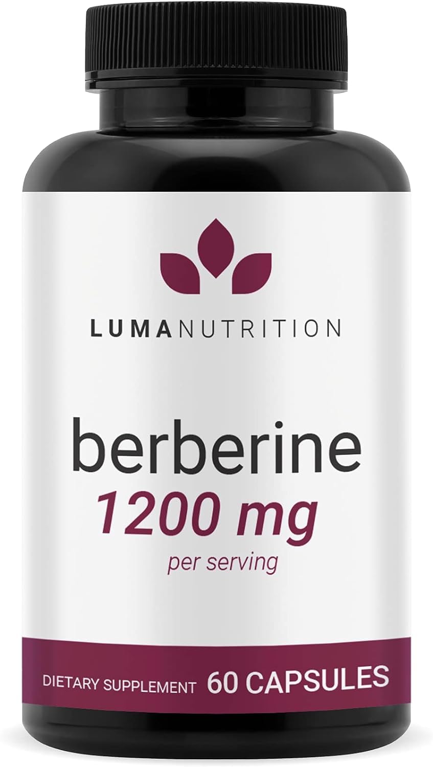 Luma Nutrition Berberine Supplement - Berberine 1200mg Per Serving - Berberine HCI - Berberine Plus - 60 Capsules-image-24
