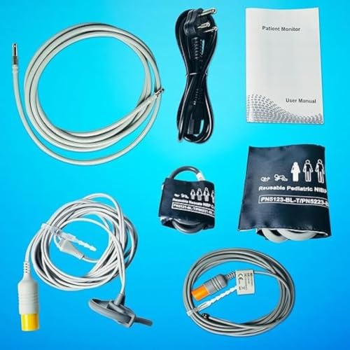 Image of OTICA CMS 5100 Patient Monitor for Hospitals with Pediatric Accessories | Measures Heart Rate, SpO2, arm blood pressure & temperature with Vital BP Monitor for hospital patient monitoring