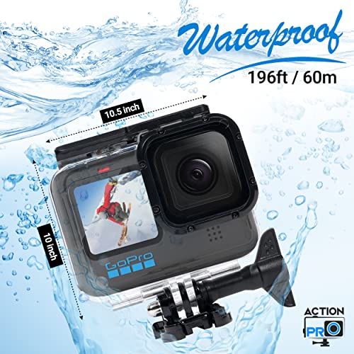 Action Pro Waterproof Case For Gopro Hero 9/10 / 11 | Shock-Proof Diving Underwater Protective Case | Housing Shell With Optical Tempered Glass #TOP2