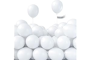 PartyWoo Small Balloons, 50 pcs 5 Inch Matte White Balloons