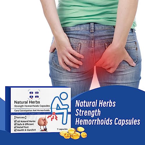 Natural Herbal Strength Hemorrhoid Capsules, Natural Hemorrhoid Relief Capsules, Hemorrhoid Suppository, Hemorrhoid Suppository, Rapid Hemorrhoid Treatment (3Box/21Pcs)