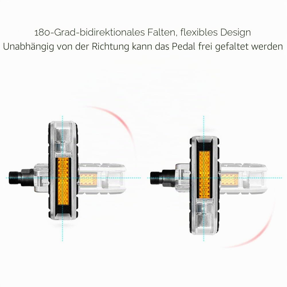 Klapppedal Fahrrad, Klappbare Fahrradpedalen Metall Fahrrad Fußpedale Klapppedale, für Mountainbike Rennrad City Fahrräder Zubehör
