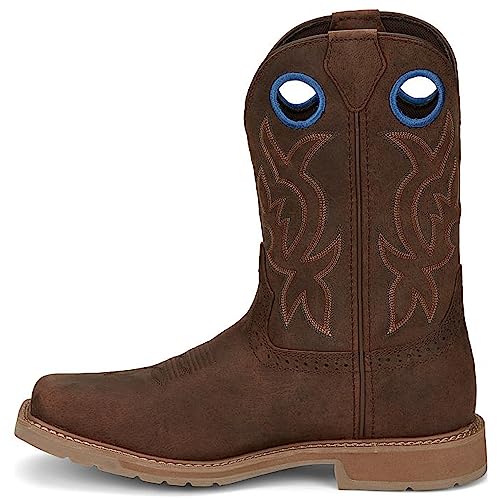 Justin Boots Mens All Around Soft Square Toe 11in Top Work Boot Brown4