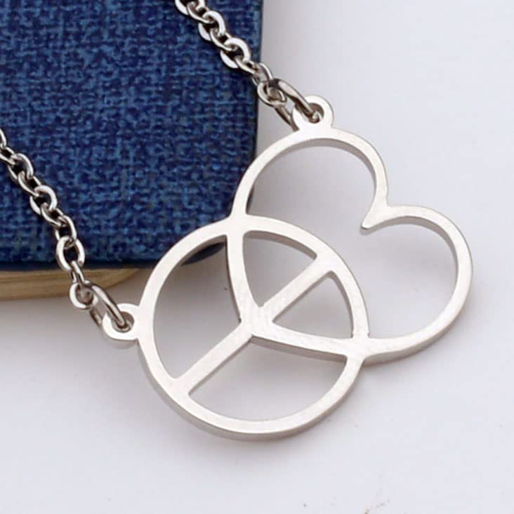 Peace Love Necklace Hippie Hippy Trendy Jewelry bridesmaid Gift3