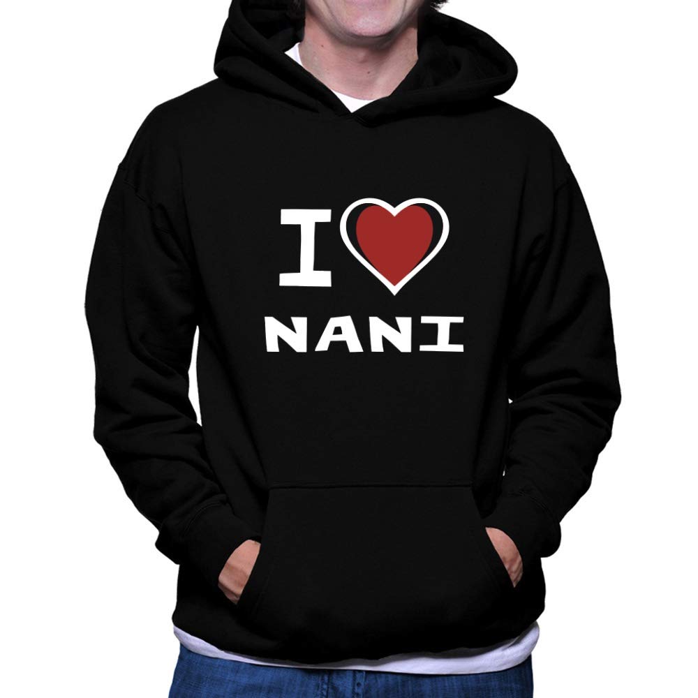I Love Nani Bicolor Heart Hoodie