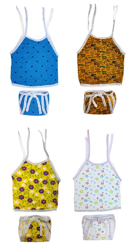 Image of TANGY Hosiery Newborn Baby Boy's and Baby Girls Jhabla Clothing Top Set(Pack of 4)