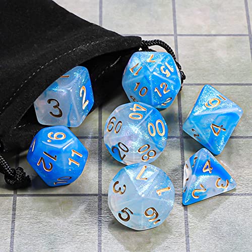 Image of CiaraQ 7pcs Polyhedral Dice Set for Dungeon and Dragons MTG Table Games