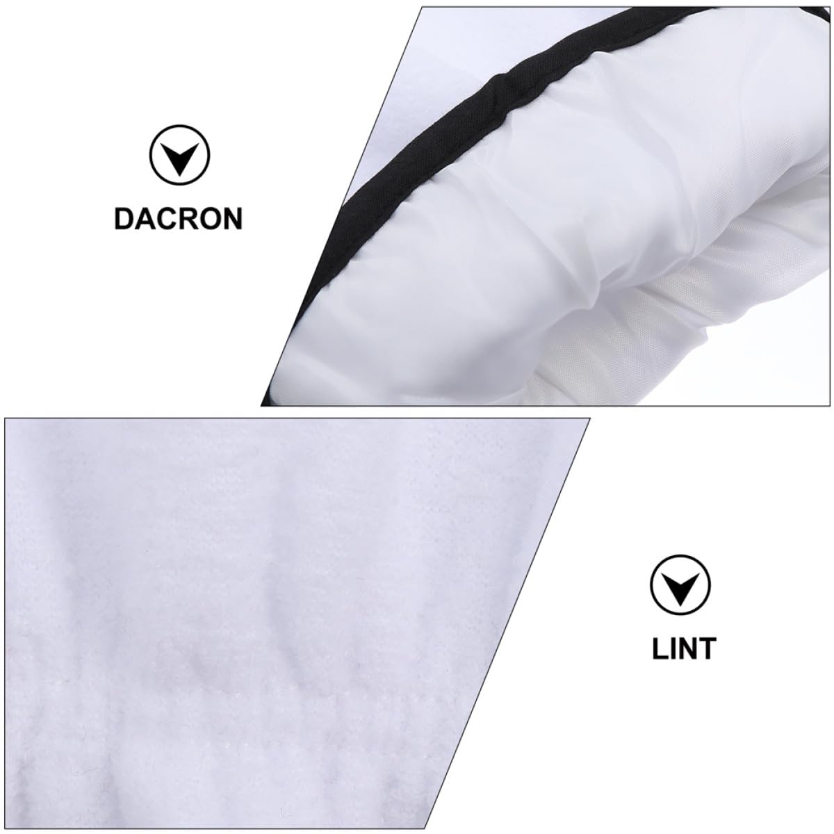 Moufles de Paraffine pour Mains, 2 Paires, Polyester Flanelle, Blancs | Lavables, Rétention de Chaleur Renforcée, Usage Maison, Soin Spa pour Mains