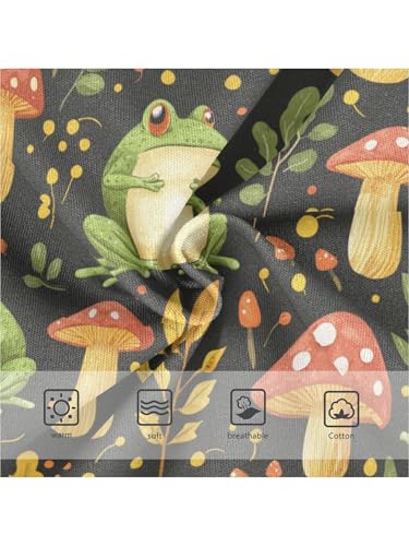 ZZKKO Frog Mushroom Leaves Girls Underwear Toddler Panties for Girls Comfort Brief Size 2-8T3