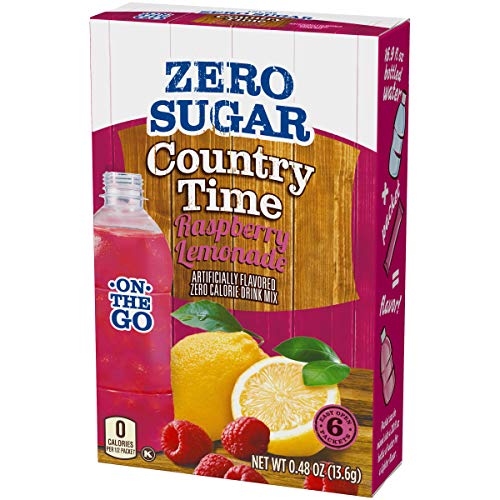 Country Time Sugar-Free Raspberry Lemonade Drink Mix (6 On-the-Go Packets)