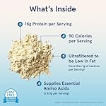 Jarrow Formulas Whey Protein With 18 g of Protein, 3.8 g of BCAAs, & Glutamine, Dietary Supplement for Muscle Function & Recovery Support, 32 oz Vanilla Flavored Powder, Approximately 36 Day Supply - Image 3