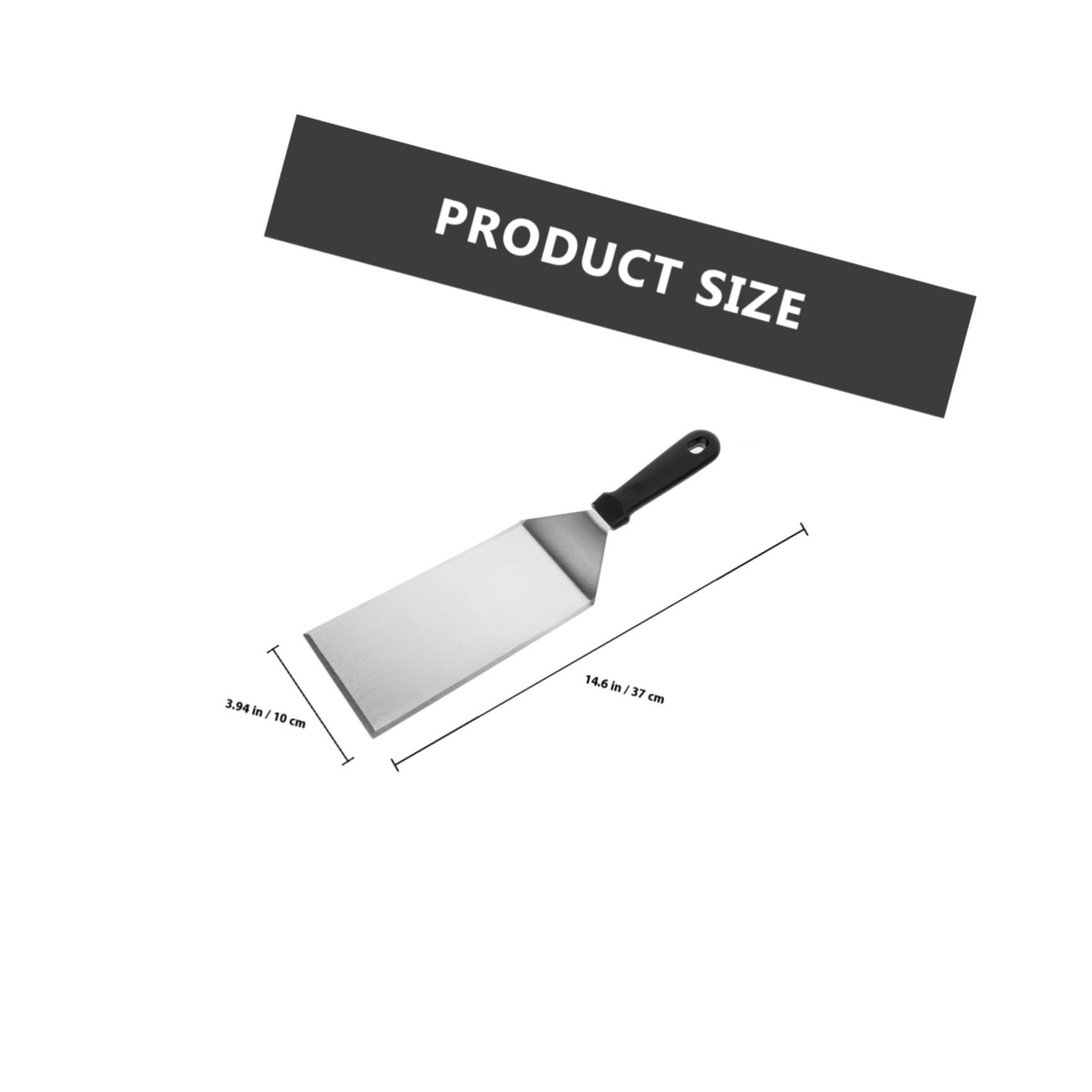Spatules pour Plancha et Cuisson Inox 3 Pièces Manches Plastique Résistants Ustensiles la Cuisine Professionnels pour Gril, Barbecue et Restaurant