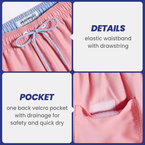 Image of maamgic Mens Slim Fit Swim Shorts Swim Trunks 7 inch Quick Dry Mens Bathing Suits with Mesh Lining